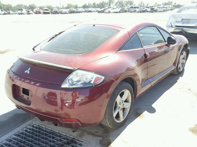 4A3AK24F37E016471 - 2007 MITSUBISHI ECLIPSE GS BURGUNDY photo 4