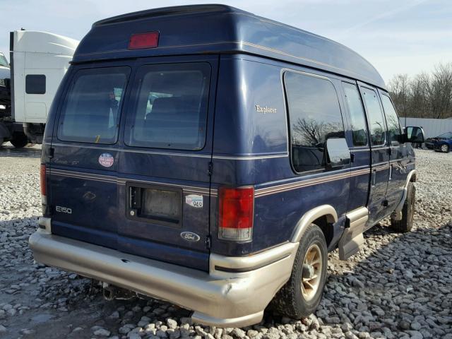 1FDRE14L22HA73907 - 2002 FORD ECONOLINE BLUE photo 4