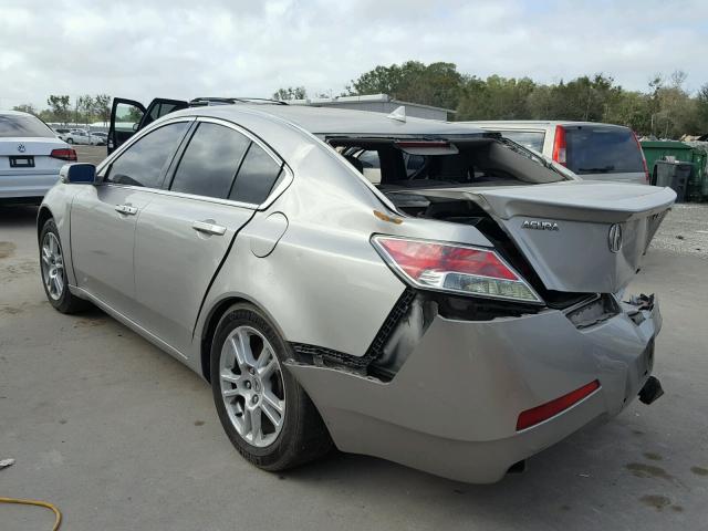 19UUA86539A018226 - 2009 ACURA TL SILVER photo 3