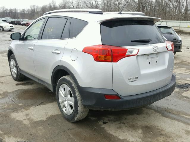 JTMBFREV3FJ028961 - 2015 TOYOTA RAV4 LE SILVER photo 3