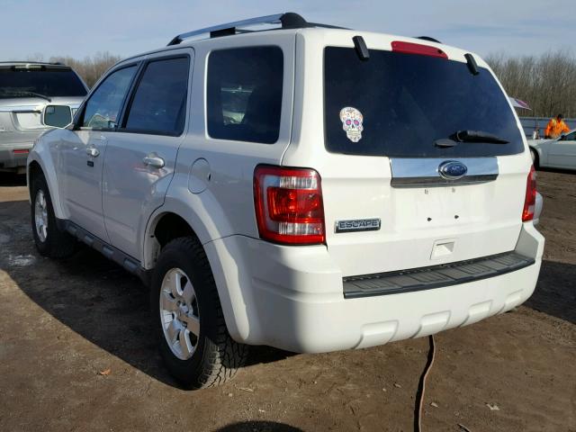 1FMCU0E70CKB01549 - 2012 FORD ESCAPE LIM WHITE photo 3