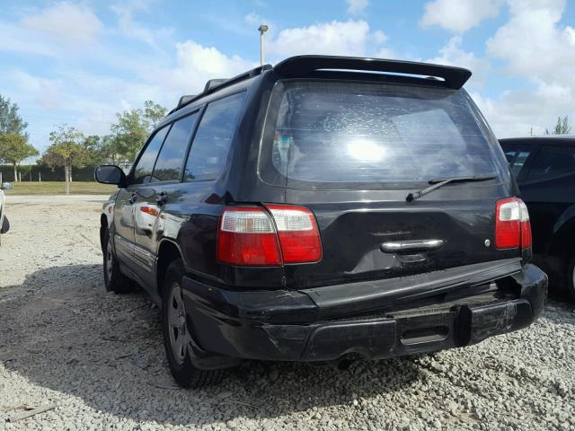 JF1SF65642H700234 - 2002 SUBARU FORESTER S BLACK photo 3