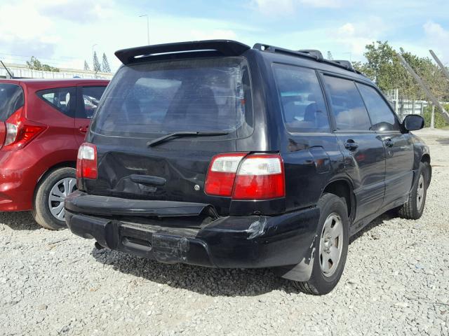 JF1SF65642H700234 - 2002 SUBARU FORESTER S BLACK photo 4