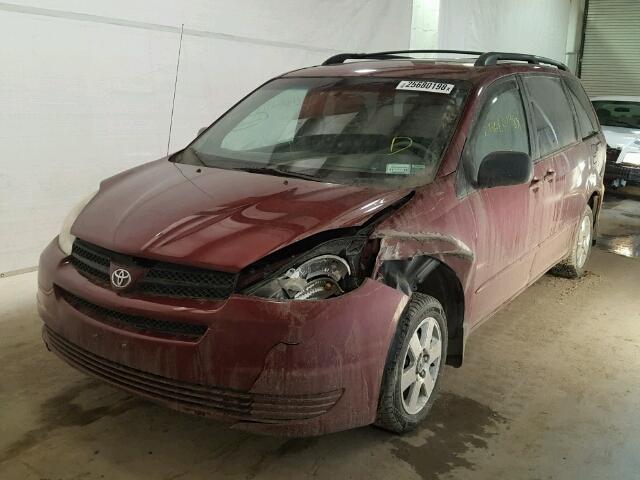 5TDZA23CX5S276406 - 2005 TOYOTA SIENNA CE RED photo 2