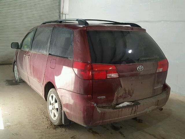 5TDZA23CX5S276406 - 2005 TOYOTA SIENNA CE RED photo 3