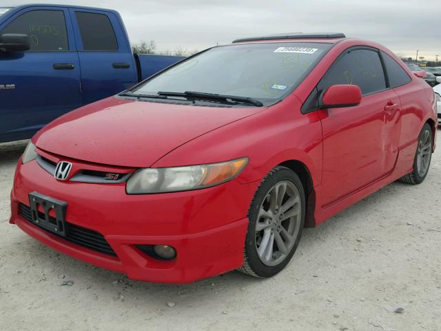 2HGFG21548H701354 - 2008 HONDA CIVIC SI RED photo 2