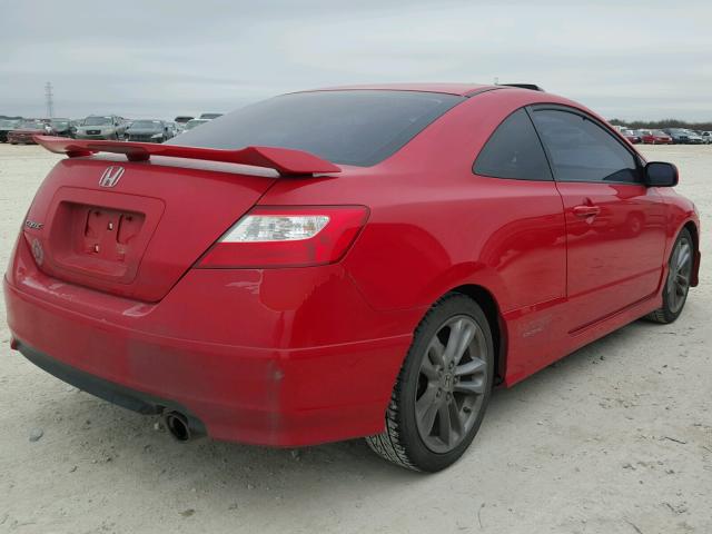 2HGFG21548H701354 - 2008 HONDA CIVIC SI RED photo 4