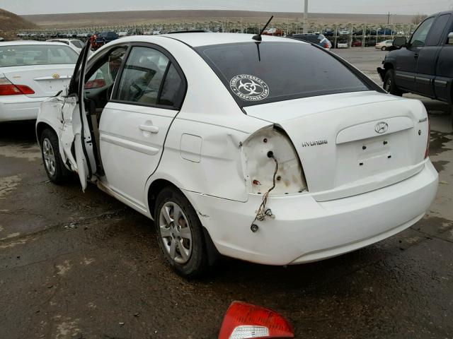 KMHCN46C57U121922 - 2007 HYUNDAI ACCENT GLS WHITE photo 3