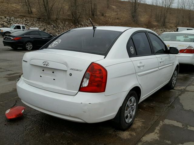 KMHCN46C57U121922 - 2007 HYUNDAI ACCENT GLS WHITE photo 4