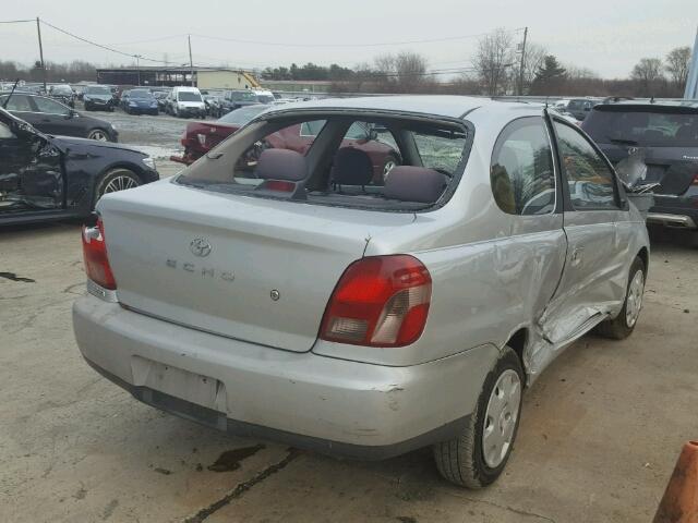 JTDAT1231Y0082485 - 2000 TOYOTA ECHO SILVER photo 4