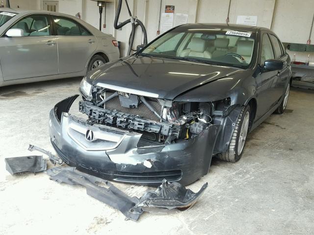 19UUA66275A034496 - 2005 ACURA TL GREEN photo 2