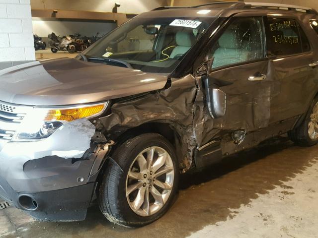 1FMHK8F82BGA55919 - 2011 FORD EXPLORER L GRAY photo 9