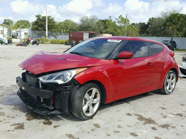 KMHTC6AD6EU192786 - 2014 HYUNDAI VELOSTER B RED photo 2