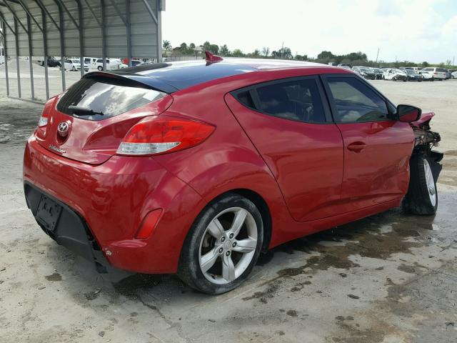 KMHTC6AD6EU192786 - 2014 HYUNDAI VELOSTER B RED photo 4