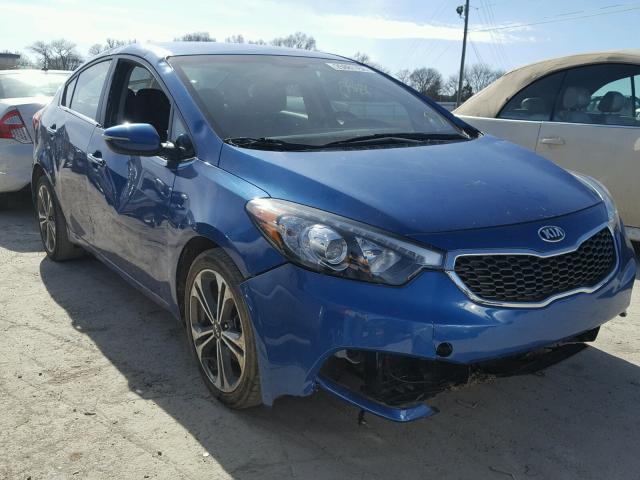 KNAFX4A89F5321528 - 2015 KIA FORTE EX BLUE photo 1