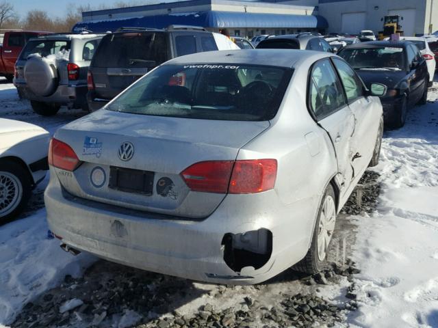 3VW2K7AJ6CM335801 - 2012 VOLKSWAGEN JETTA BASE 灰色 照片 4