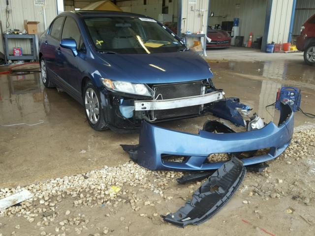 19XFA16549E041266 - 2009 HONDA CIVIC LX BLUE photo 1