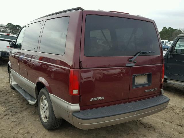 1GNDM19X85B112298 - 2005 CHEVROLET ASTRO MAROON photo 3