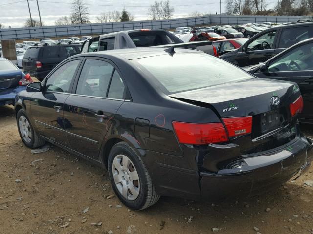 5NPET46C29H475610 - 2009 HYUNDAI SONATA GLS BLACK photo 3