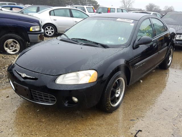 1C3EL56U21N669691 - 2001 CHRYSLER SEBRING LX BLACK photo 2