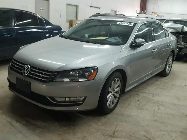 1VWCH7A32DC099266 - 2013 VOLKSWAGEN PASSAT SEL SILVER photo 2