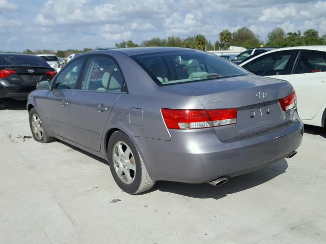 5NPEU46F07H158154 - 2007 HYUNDAI SONATA SE GRAY photo 3