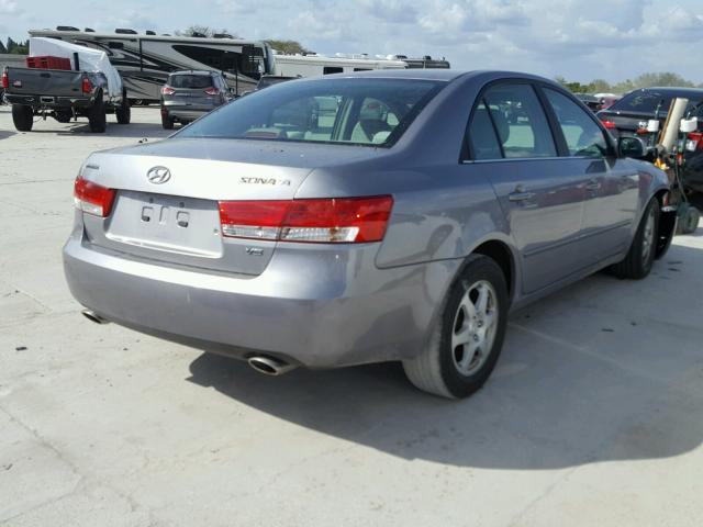 5NPEU46F07H158154 - 2007 HYUNDAI SONATA SE GRAY photo 4