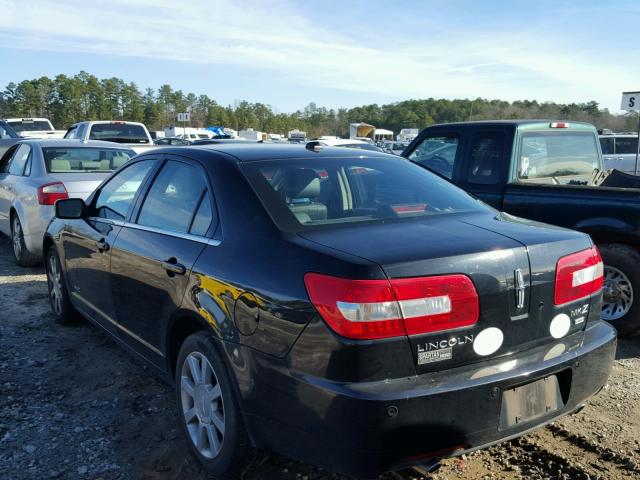 3LNHM28T88R660392 - 2008 LINCOLN MKZ BLACK photo 3