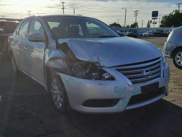 3N1AB7AP5EL678744 - 2014 NISSAN SENTRA S SILVER photo 1