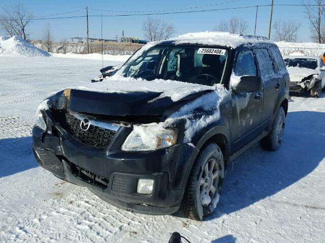 4F2CY0C78BKM01351 - 2011 MAZDA TRIBUTE I BLACK photo 2