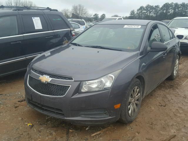 1G1PD5SHXB7183462 - 2011 CHEVROLET CRUZE LS CHARCOAL photo 2