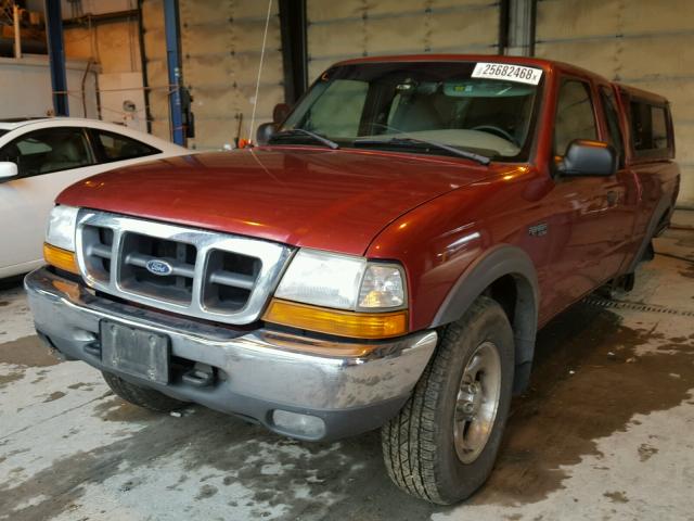 1FTZR15X8XTA10843 - 1999 FORD RANGER SUP RED photo 2