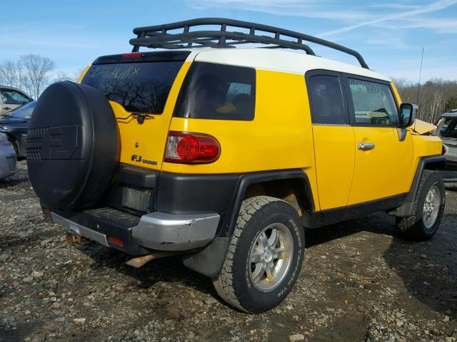 JTEBU11F570003004 - 2007 TOYOTA FJ CRUISER YELLOW photo 4