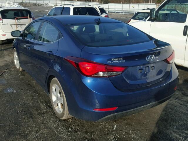 5NPDH4AE5GH774110 - 2016 HYUNDAI ELANTRA SE BLUE photo 3