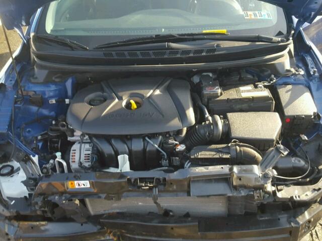 5NPDH4AE5GH774110 - 2016 HYUNDAI ELANTRA SE BLUE photo 7