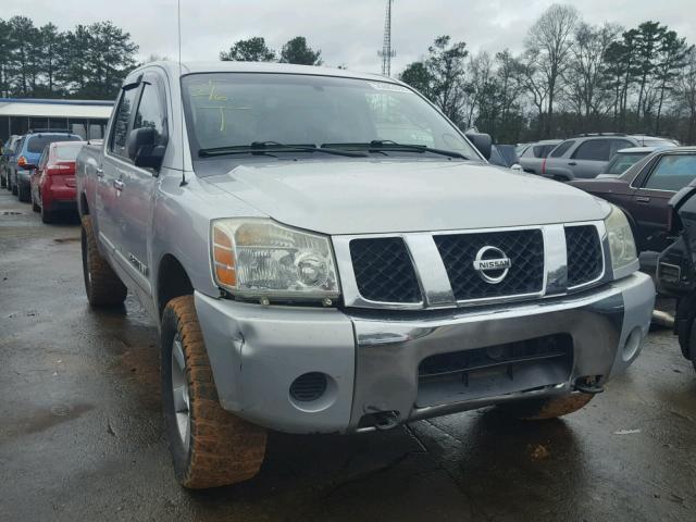 1N6BA07B86N548110 - 2006 NISSAN TITAN XE SILVER photo 1