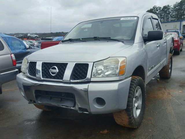 1N6BA07B86N548110 - 2006 NISSAN TITAN XE SILVER photo 2