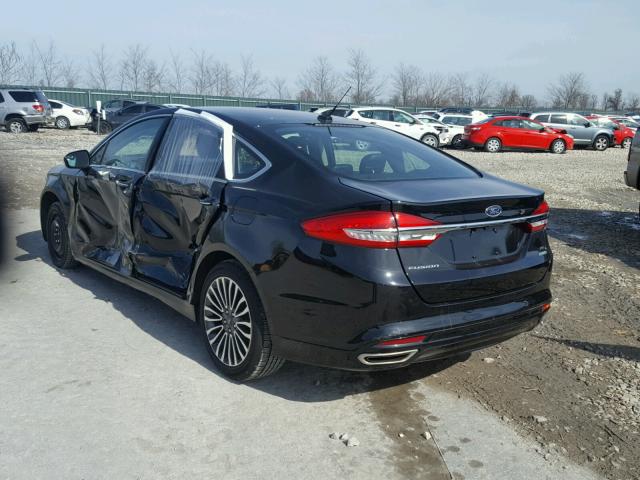 3FA6P0H96HR112067 - 2017 FORD FUSION SE BLACK photo 3