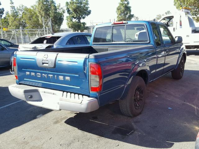 1N6DD26T54C470223 - 2004 NISSAN FRONTIER K BLUE photo 4