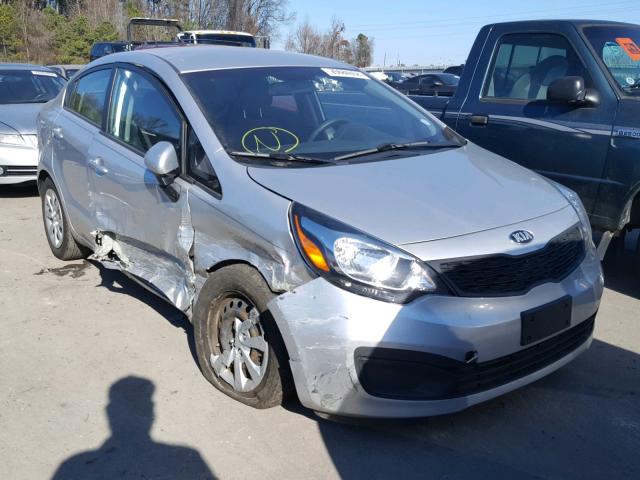 KNADM4A37E6328264 - 2014 KIA RIO LX SILVER photo 1