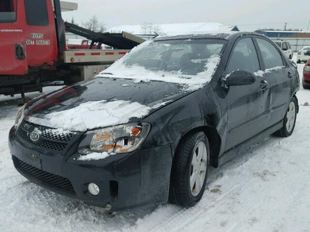 KNAFE221395027056 - 2009 KIA SPECTRA EX BLACK photo 2