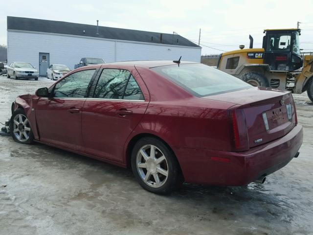 1G6DC67A950177859 - 2005 CADILLAC STS RED photo 3