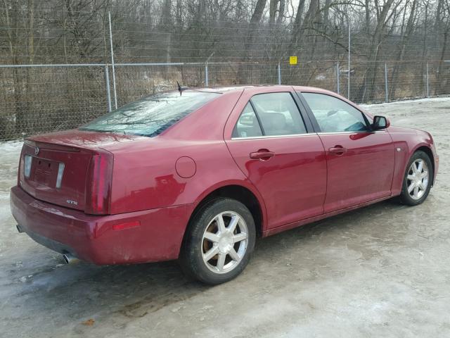 1G6DC67A950177859 - 2005 CADILLAC STS RED photo 4