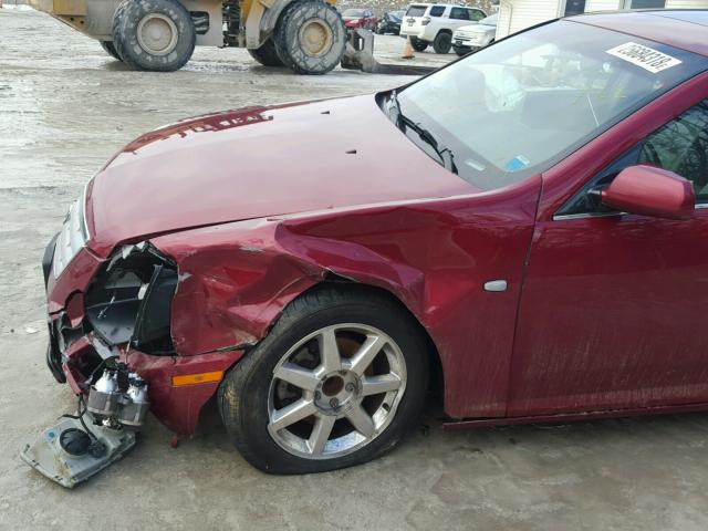 1G6DC67A950177859 - 2005 CADILLAC STS RED photo 9