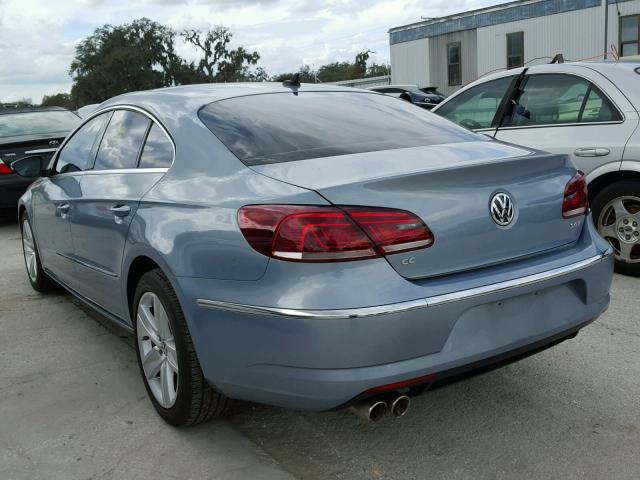 WVWBP7AN6DE545815 - 2013 VOLKSWAGEN CC SPORT BLUE photo 3