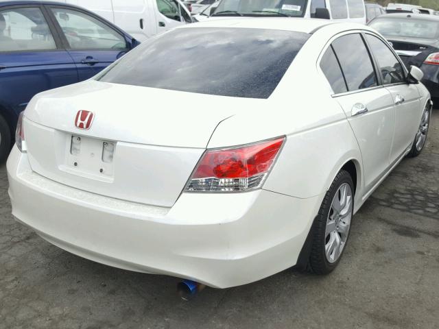 1HGCP36808A051271 - 2008 HONDA ACCORD EXL WHITE photo 4