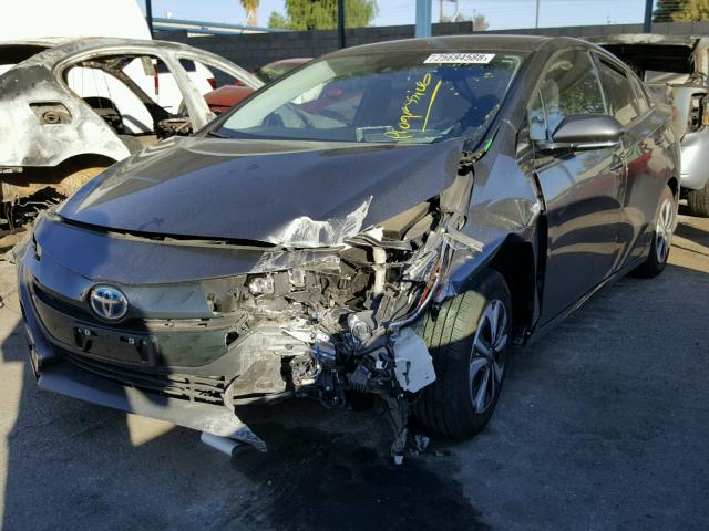 JTDKARFP7H3027351 - 2017 TOYOTA PRIUS PRIM ნაცრისფერი ფოტო 2