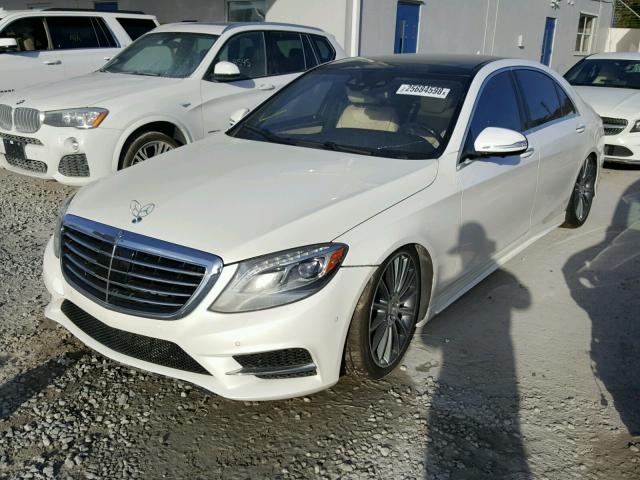 WDDUG8CB8EA050936 - 2014 MERCEDES-BENZ S 550 WHITE photo 2