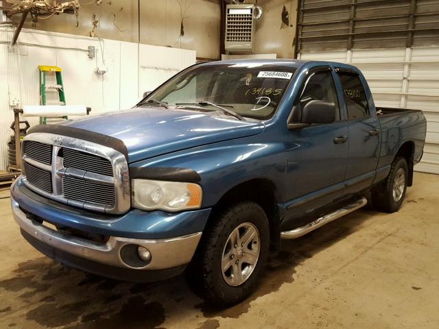 1D7HU18D14J134185 - 2004 DODGE RAM 1500 S BLUE photo 2