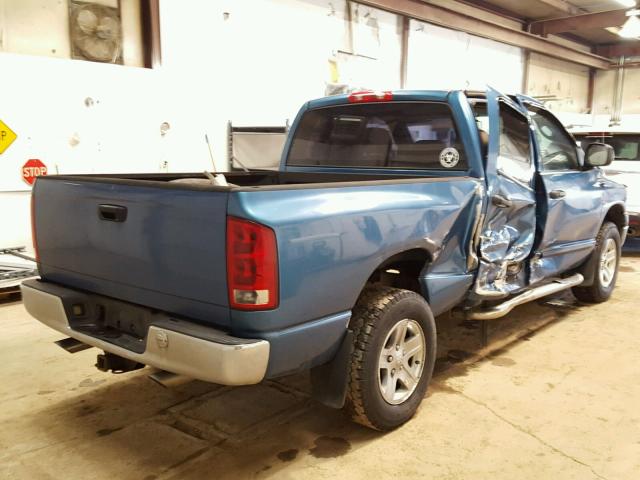 1D7HU18D14J134185 - 2004 DODGE RAM 1500 S BLUE photo 4